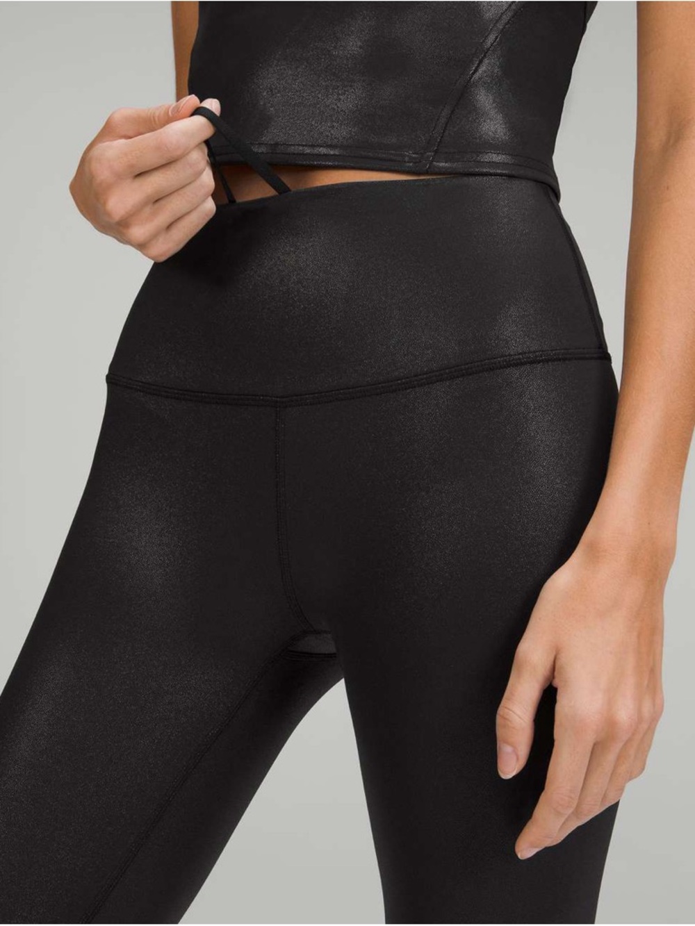Lululemon Wunder Train High-Rise Tight 25"  black Foil size 4